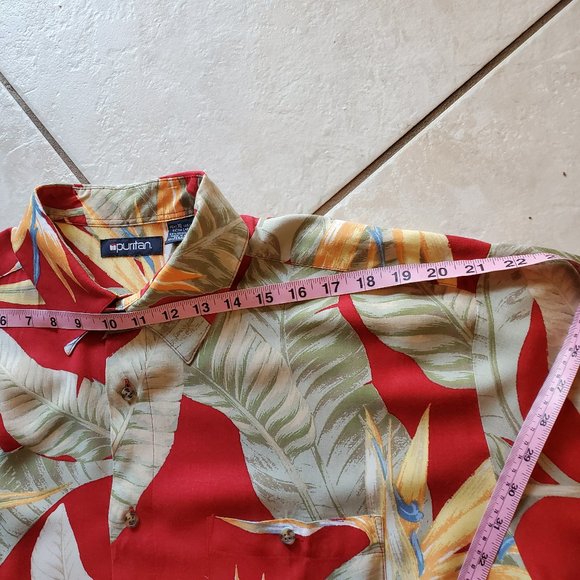 Vintage Puritan Hawaiian Button Up Shirt XL - Picture 7 of 11